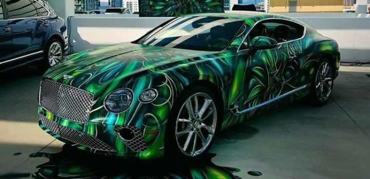 , Bentley Continental GT avec Jungle-Folierung d’Alex Mijares !